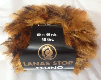 25% Off FELINO Faux Fur Bulky Yarn by Lanas Stop / 50 g - 1.76 oz/ 60m - 66 yds (626)