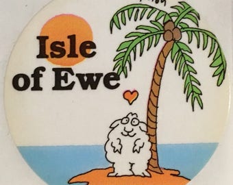 Sandra Boynton "Isle of Ewe" vintage sticker, 1980's