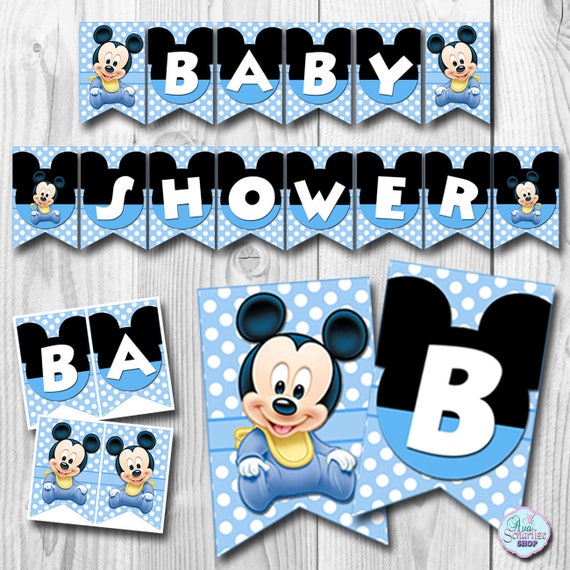 Baby MICKEY MOUSE Baby Shower Banner Baby Mickey Mouse