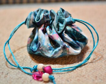 Travel Jewelry Pouch (Aqua)