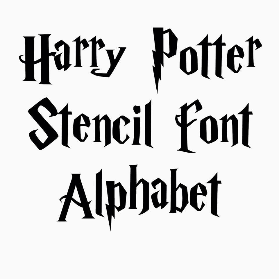 harry potter stencil font full alphabet letters up to 4 inch