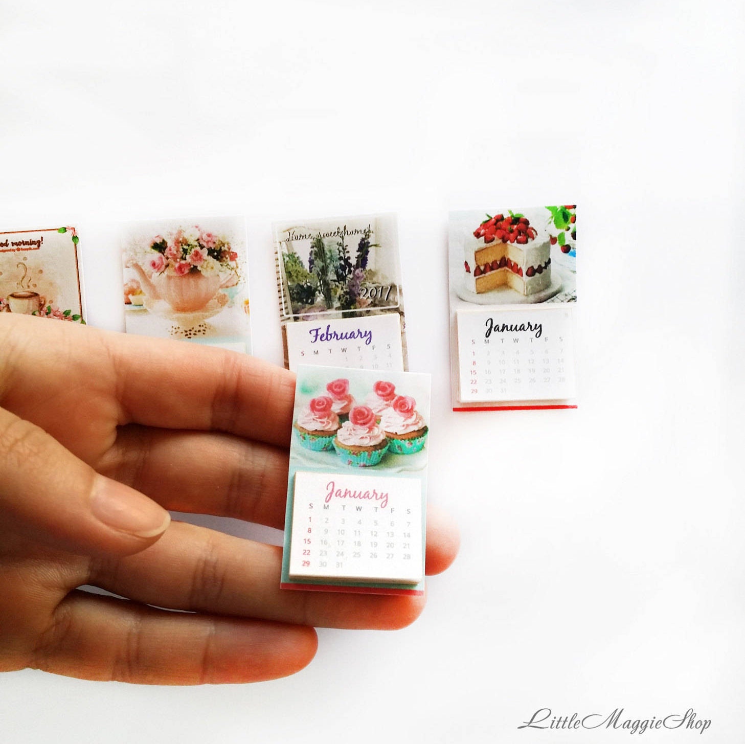 Printable Dollhouse Calendar DIY item 1:12 scale Download