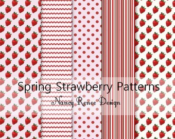 Spring Strawberry Patterns
