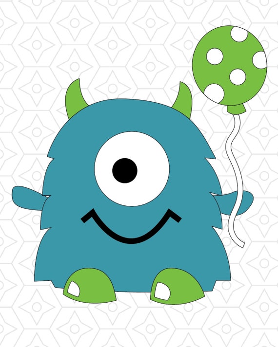 Birthday Monster Vector Design SVG DXF and AI Vector files