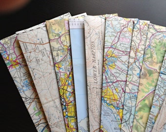 Vintage British map envelopes (8)