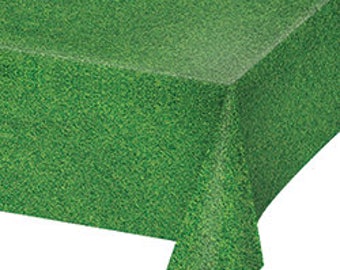 Grass like Party Tablecloth / football party / Men party / dude party / farm tablecloth / horse party/ soccer party/ golf party