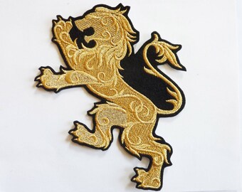 Large patch Golden heraldic lion