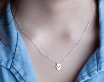 Sterling Silver skull necklace