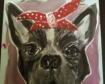 Boston Terrier Painting
