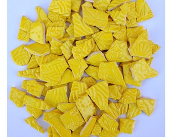 YELLOW CERAMIC MOSAIC Tiles - 1 Square Foot