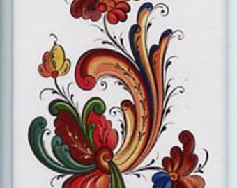 Norwegian Rosemaling Magnet