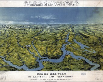 Poster, Many Sizes Available; Map Of Kentucky And Tennessee 1862