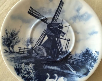 Vintage Delft Porcelain Plate