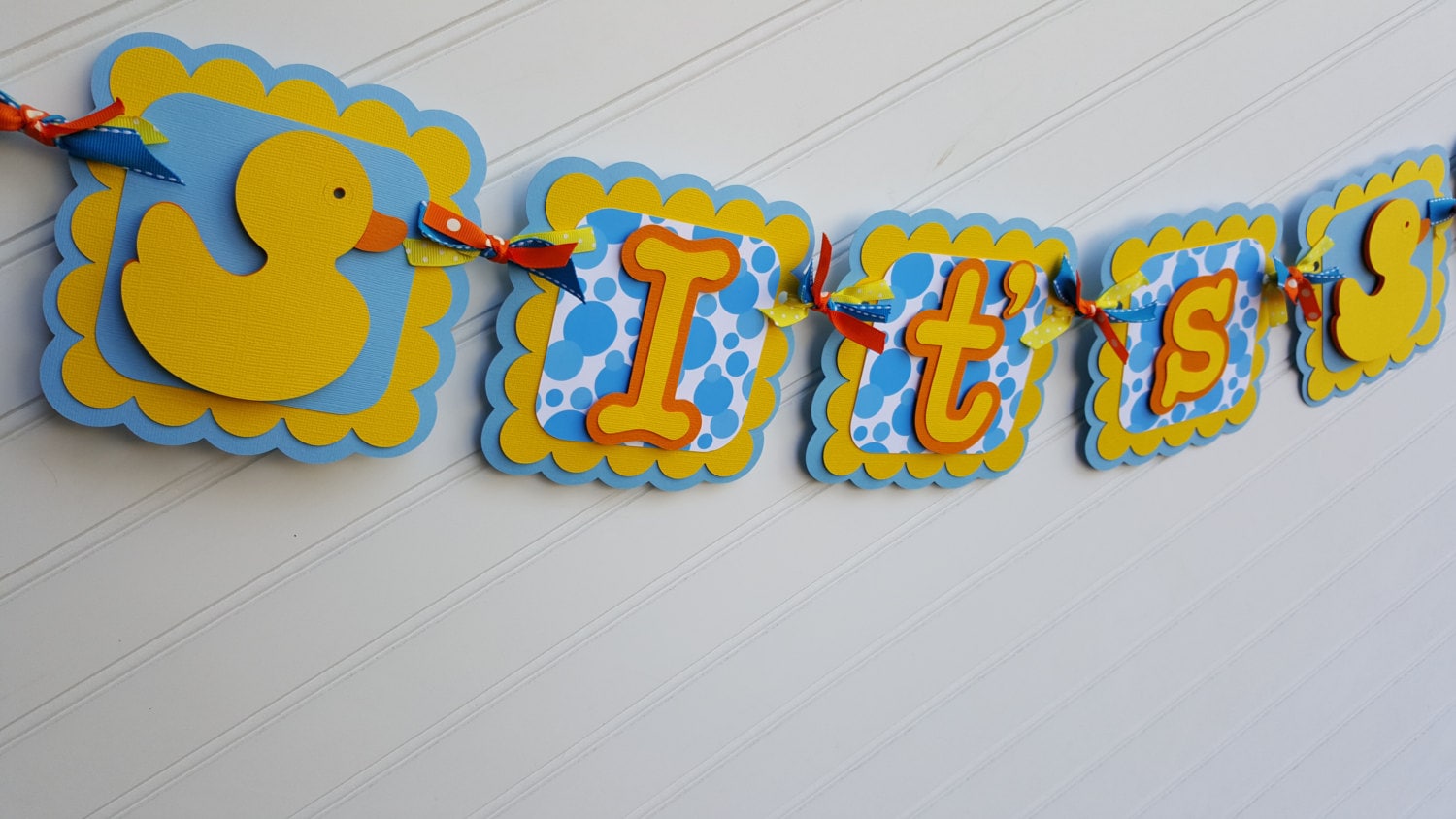 Rubber Ducky Banner. Duck Banner. Baby Shower Banner.