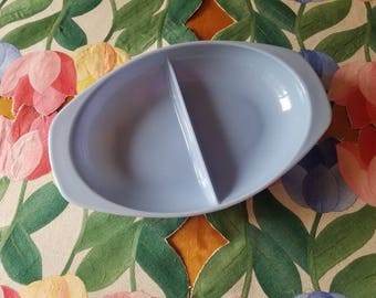 Vintage Pyrex; Delphite Pyrex divided dish
