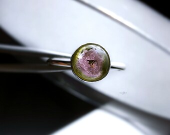 Watermelon Tourmaline Ring Watermelon Tourmaline Tourmaline Ring Watermelon Tourmaline Gemstone Bi Color Tourmaline Tourmaline Slice