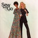 1970s caftan tunic and pants Butterick 6305 Uncut vintage sewing pattern Bust 34 Waist 25.5 Hip 36 Retro 70s boho hippie style Resort wear