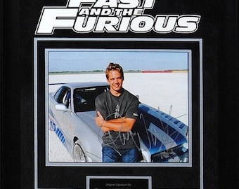 The Fast & the Furious - Signed by Paul Walker - Framed Artist Series