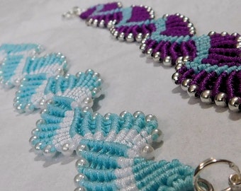 Micro Macrame Tutorial Spiral bracelet. Easy to Follow Instructions