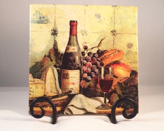 Wine Bottle Cheese Board Trivet (hot pad)