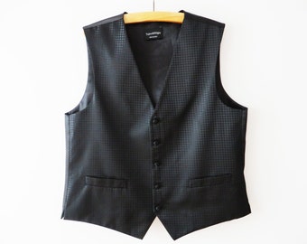 Chaleco eduardiano boda chaleco para hombre negro chaleco de Steampunk clásico chaleco negro señores novio Formal chaleco chaleco grande de Victorian XL