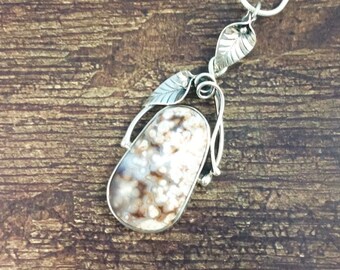 Pastel Garden Ocean Jasper Pendant // Ocean Jasper Jewelry // Sterling Silver // Village Silversmith