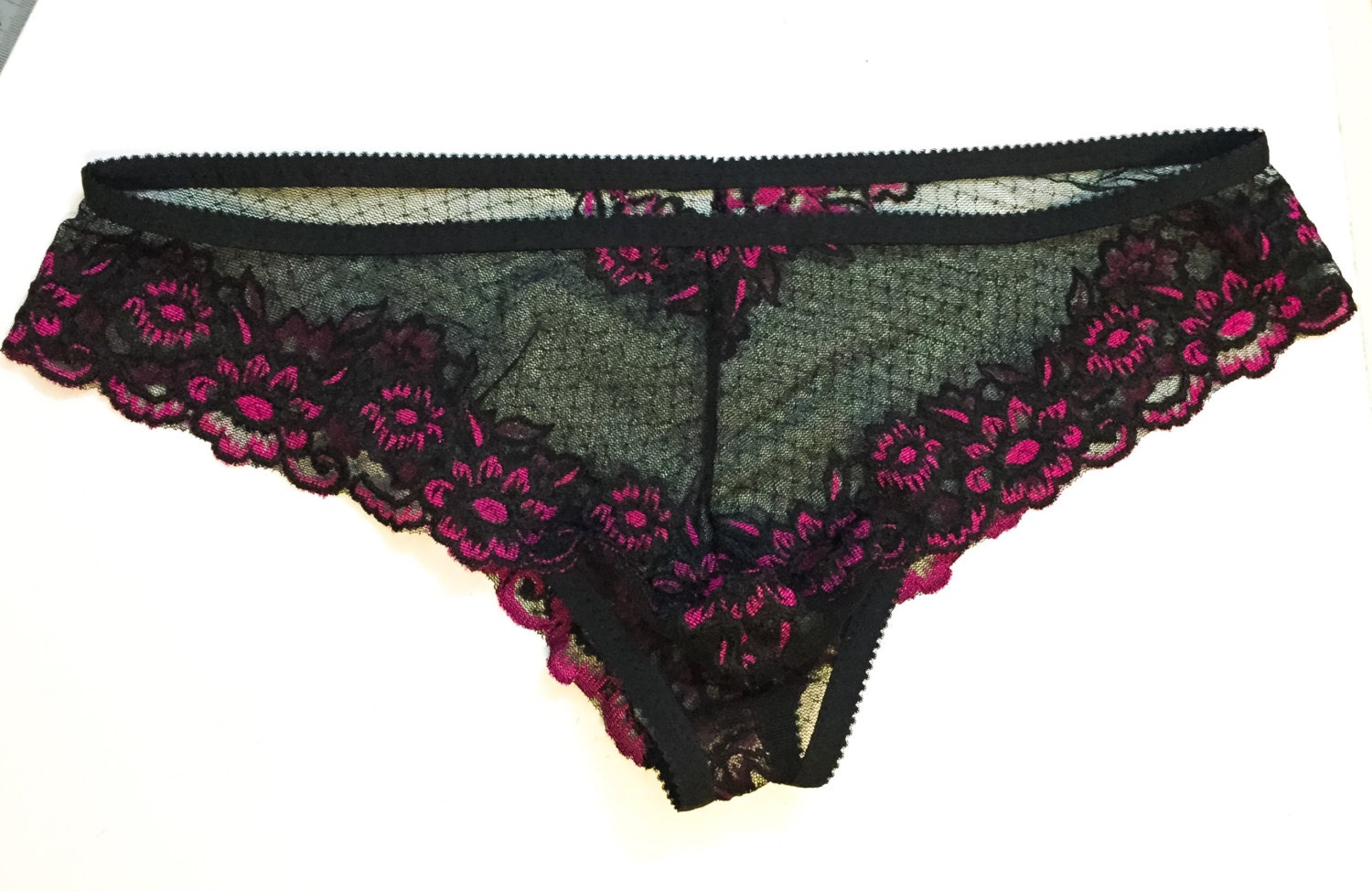 Lace panties for men boy shorts with Pink or Red flowers