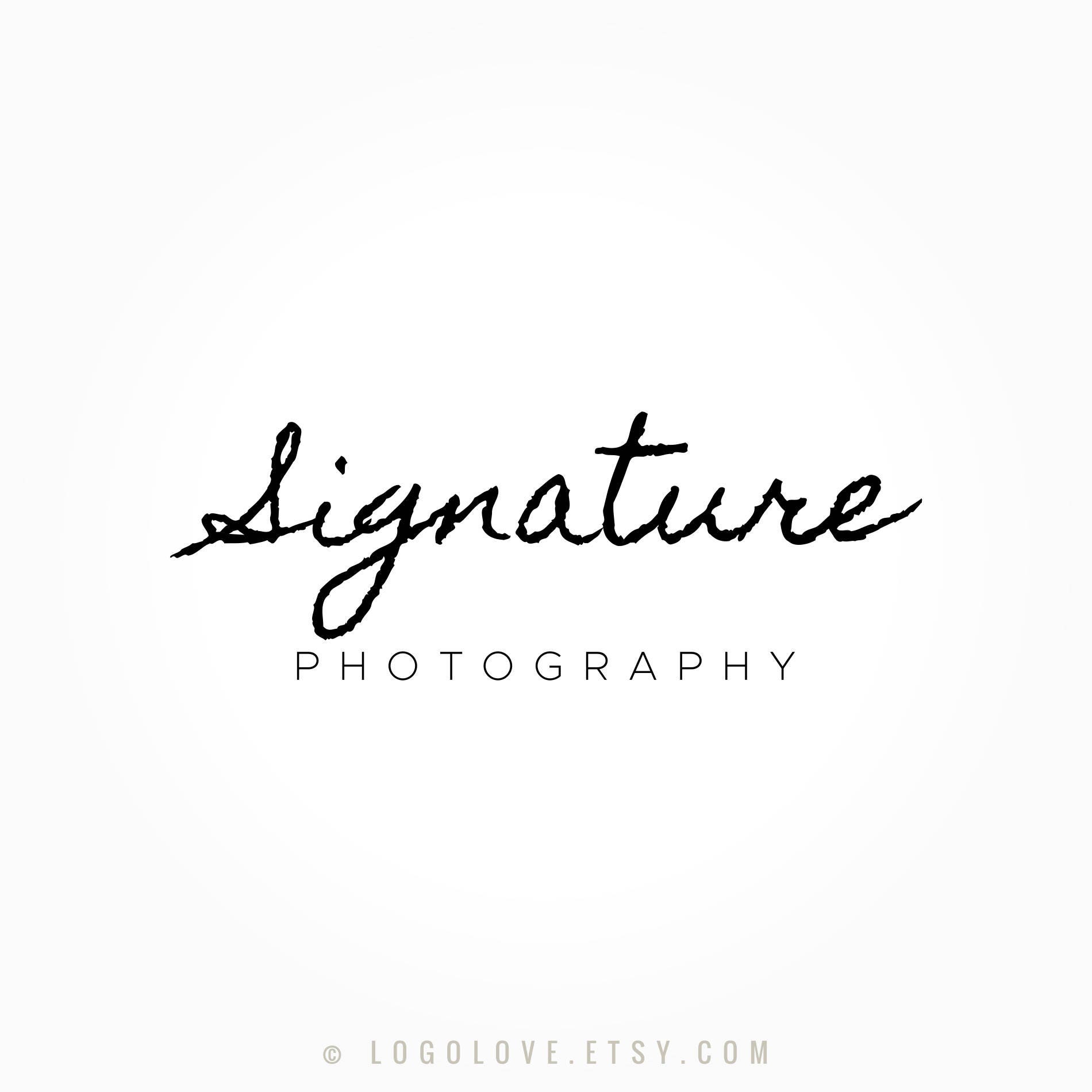 Signature Logo Design Handwriting Logo Script Font Logo