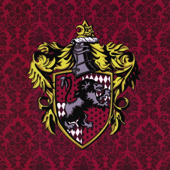 Red House Crest: Harry Potter fabric print