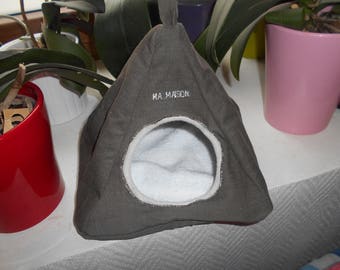 hut tipi hammock for rat, hamster, rodent