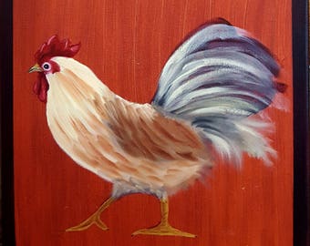 Original Rooster Painting
