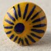 Blue flower with Yellow Ceramic Cabinet knob