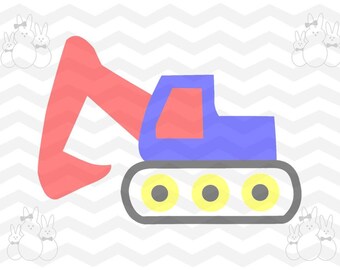 SVG Excavator Design, SVG cut File, Files included, svg, dxf, eps, png, pdf, jpg, Instant download