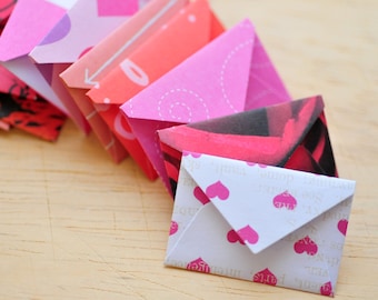 Tiny Valentine's Day Love Notes // Set of 10 // Love Notes // Blank Cards // Embellishment // Scrapbooking
