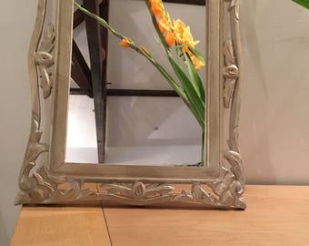Old solid wood mirror