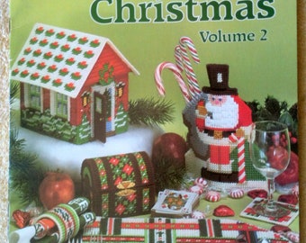 Vintage Plastic Canvas Christmas Vol 2 American School of Needlecraft Christmas Decoration Christmas Ornaments Christmas Cottage 1982