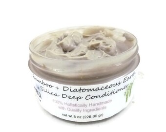 Bamboo + Diatomaceous Earth, Hair Deep Conditioner, hair conditioner, handmade deep conditioner, scalp treatment, hair treatment, hair