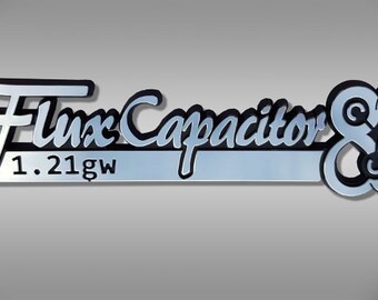Flux Capacitor Car Emblem - Back to the Future Chrome Plastic Not a Decal / Sticker