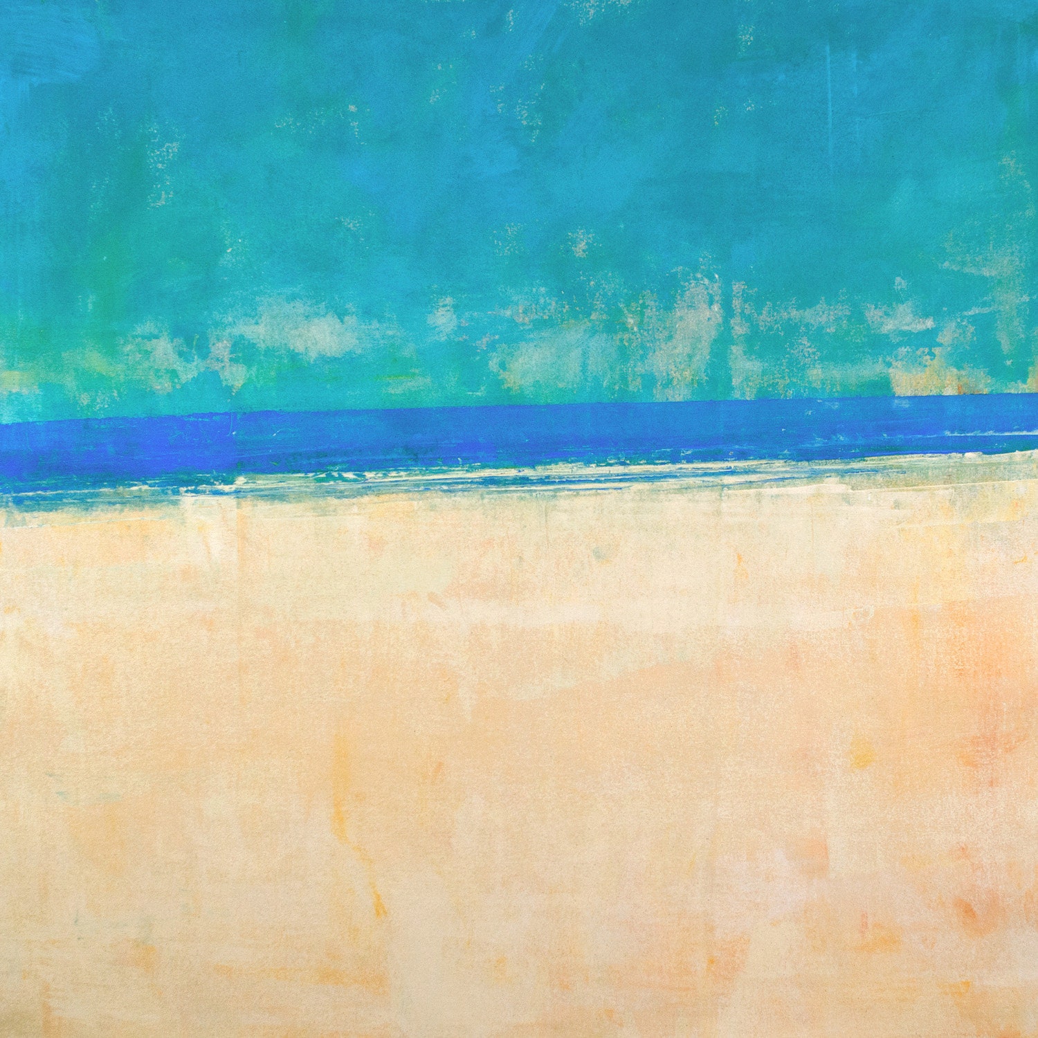 Beach painting modern abstract original painting large wall