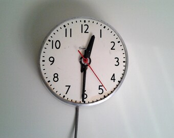 Vintage Electric Simplex Industrial Wall Clock