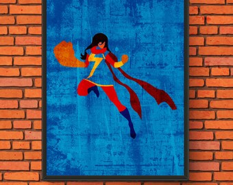 Minimalism Art - Ms. Marvel Print