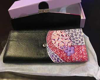 Black custom painted wallet