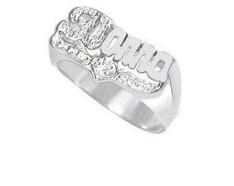 Name Ring/Personalized 3D Style-Sterling Silver Name Ring/Customized Name Ring/Silver Name Ring/Gold Name Ring/Ring