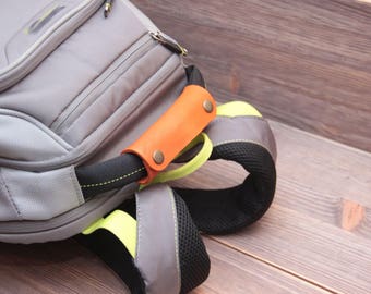 Genuine leather Luggage Baggage Handle Wrap Grip. Handy grocery plastic bags handle. Shopping. Handle for backpack. Backpack Handle.