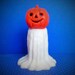 WILTON- Pumpkin Ghost Halloween Cake Topper Vintag 1983 3" Tall