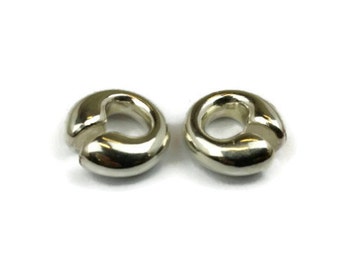 Silver Ear Weights. 8 mm hole