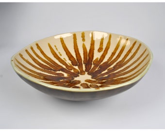 Large Ceramic Serving Bowl, Handmade Salad Bowl, Pottery Serving Bowl