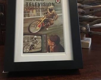 Retro Ladybird Book cover Framed. Television
