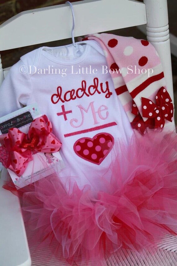 Baby Girl Tutu Outfit Daddy's Girl pink and red