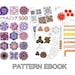 PDF Crochet Pattern, Japanese eBook, 300 Motifs and edgings, Instant download, No.004